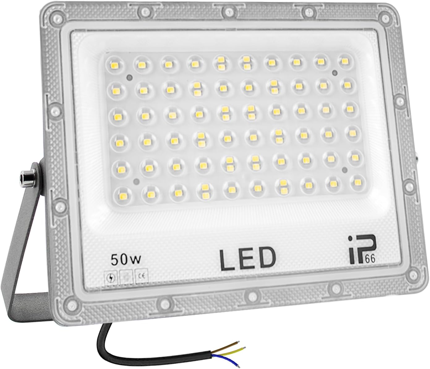 LED Outdoor Floodlight - 50W Floodlight Fixture,5000Lm Super Bright Security Lights 4000K Cool White IP66 Waterproof,Led Work Light for Yard,Garden,Garage image number 6