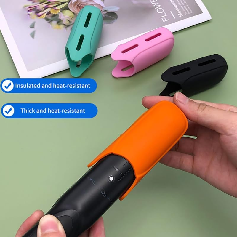 Durable Heat-Resistant Silicone Cover for Curling Irons and Straighteners Protects Hands and Surfaces from Burns Universal Fit for Various Hair Tools image number 2