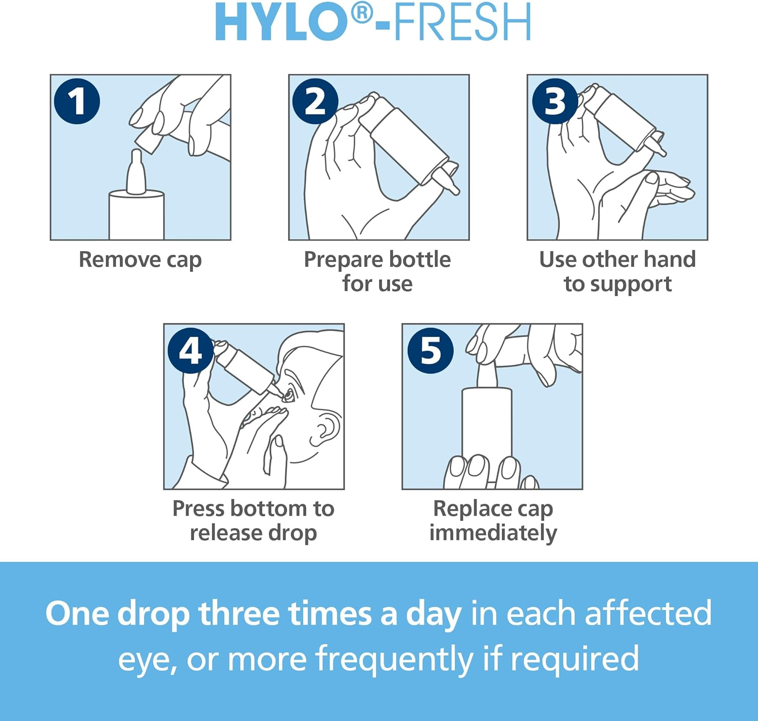 Hylo-Fresh Eye Drops - Dry Eye Drops for Mild to Moderate Dry Eye. Suitable Post Operative and Contact Lenses Use. Long-Lasting Preservative Free, 7.5 Ml