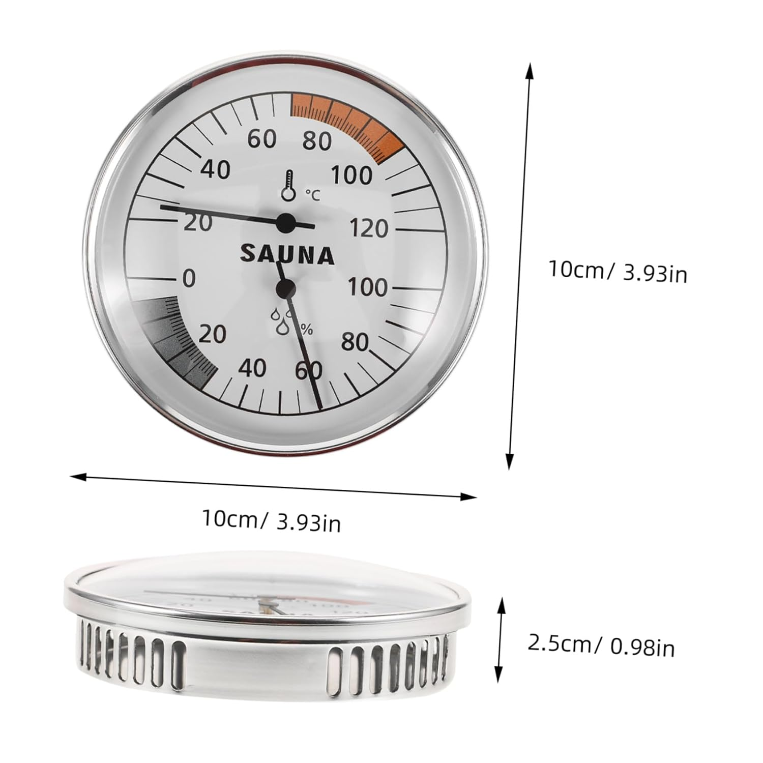 Sauna Thermometer Wall-Mounted Hygrothermograph with High-Precision Sensor for Indoor Outdoor Use Multifunctional Temperature and Humidity Monitor Suitable for Sauna Nursery Garden image number 2