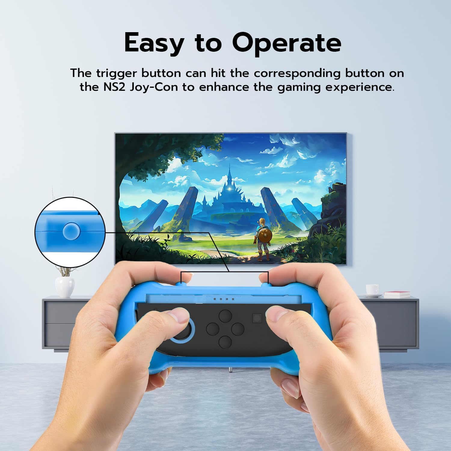 Mcbazel Joy Con Controller Grips for Switch 2- Ergonomic Switch 2 Accessories with Spring-Adjustable Wrist Strap, ABS Protection & Hollow Heat Dissipation Design for Switch 2 Joy Cons image number 5