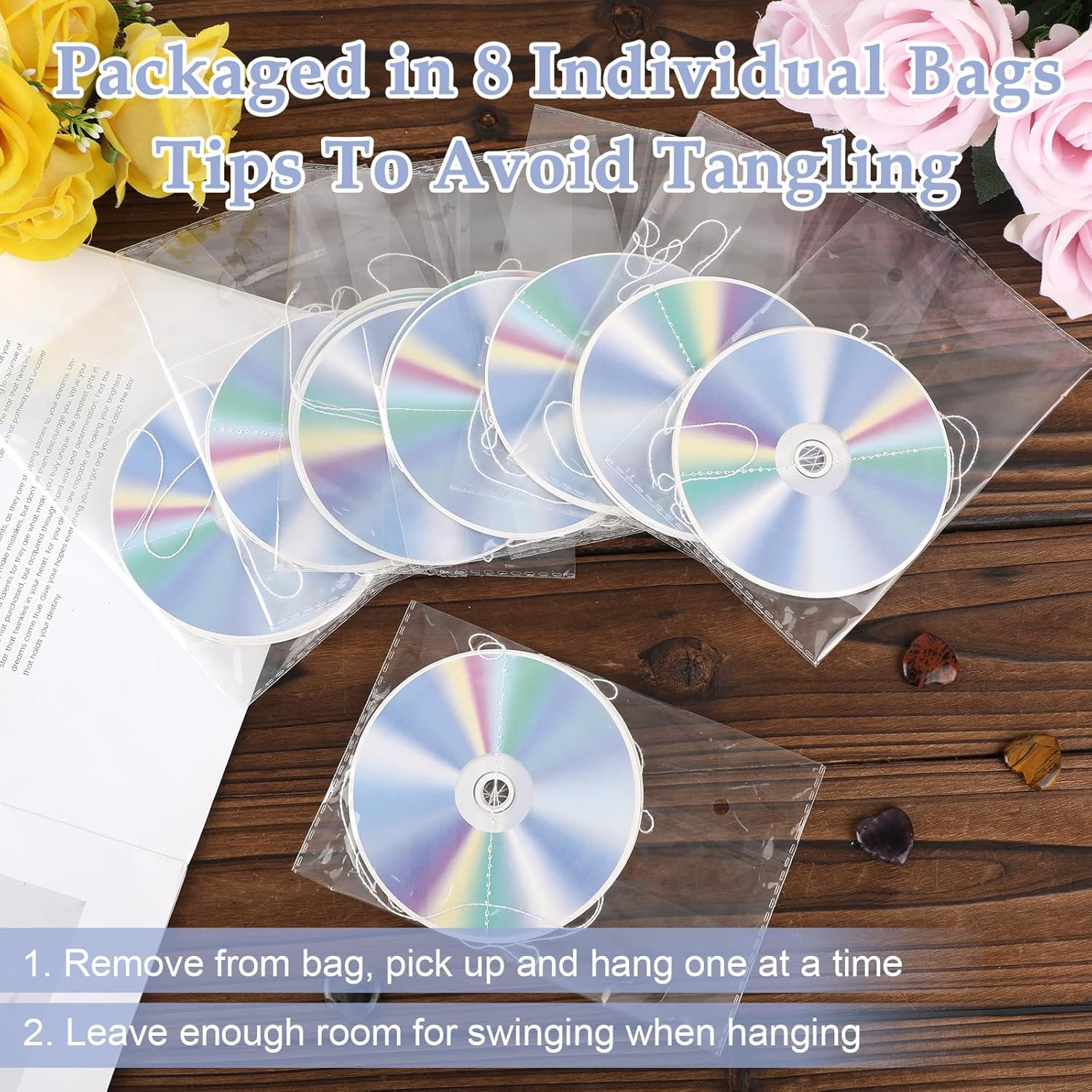 8Pcs 90'S Party Decorations, Retro CD Cutout Hanging Banner 2000S Music Themed Party Decoration Vintage Garlands for Y2K Disco Decades Party Birthday Party Supplies image number 5