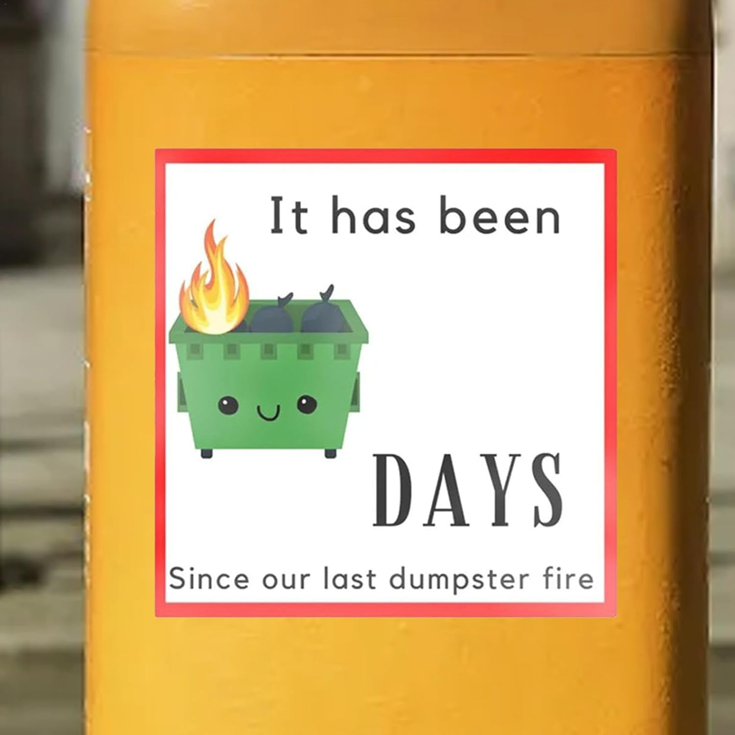 Dumpster Fire | Dumpster Fire Ornament Dumpster Fire Day Sticker,Dumpster Fire Decor, Funny Stickers for Worker, Factories, Offices - A image number 3
