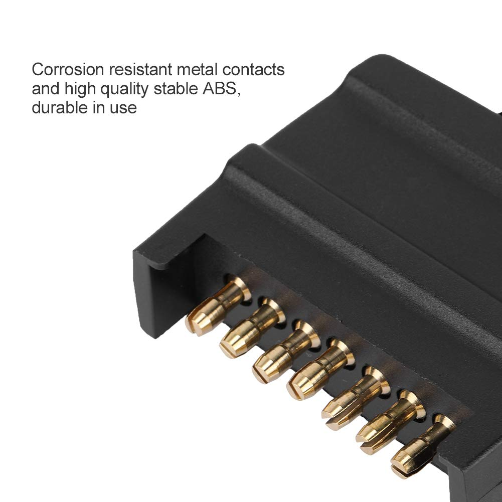 Australian 7 Pin Flat Trailer Plug IP67 Waterproof Zinc Alloy Socket, anti Corrosion Connector for Caravan, Boat Trailers Horse Flats Wiring Harness image number 3