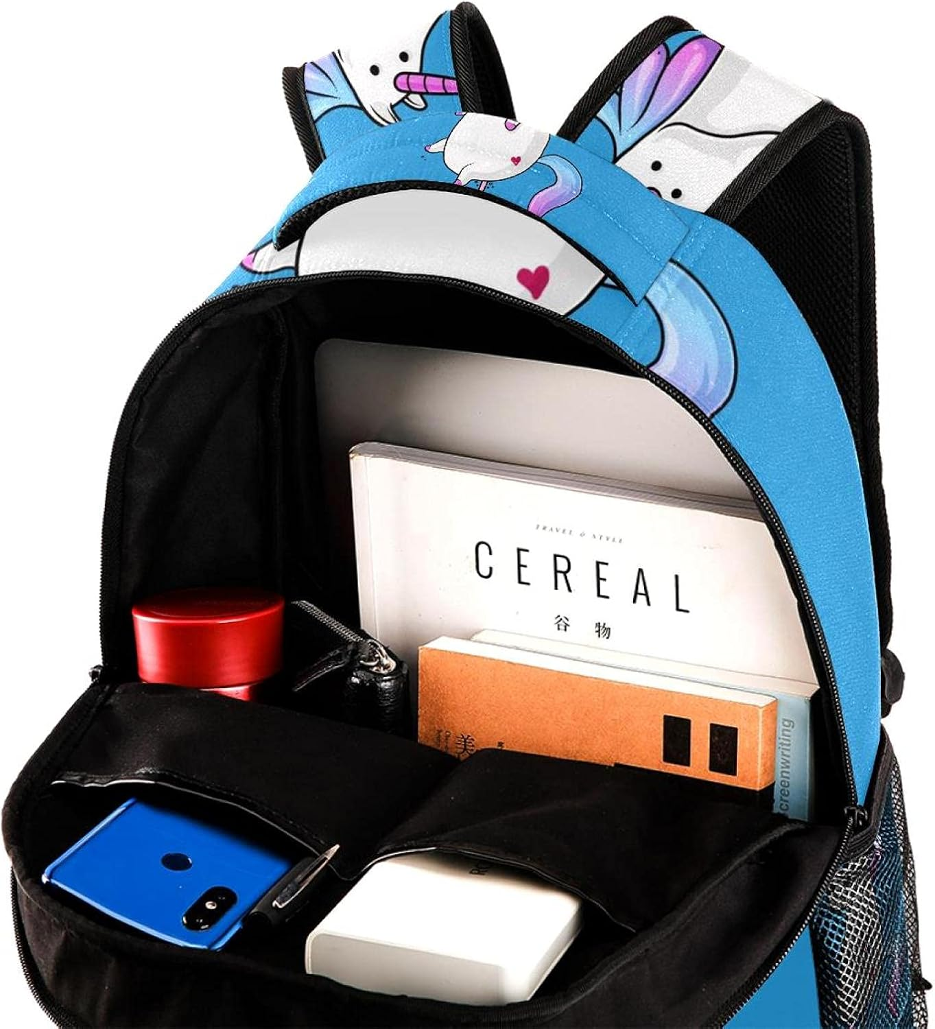 Cute Funny Unicorn Farting Rainbow Backpack Students Shoulder Bags Travel Bag College School Tote Backpacks image number 5