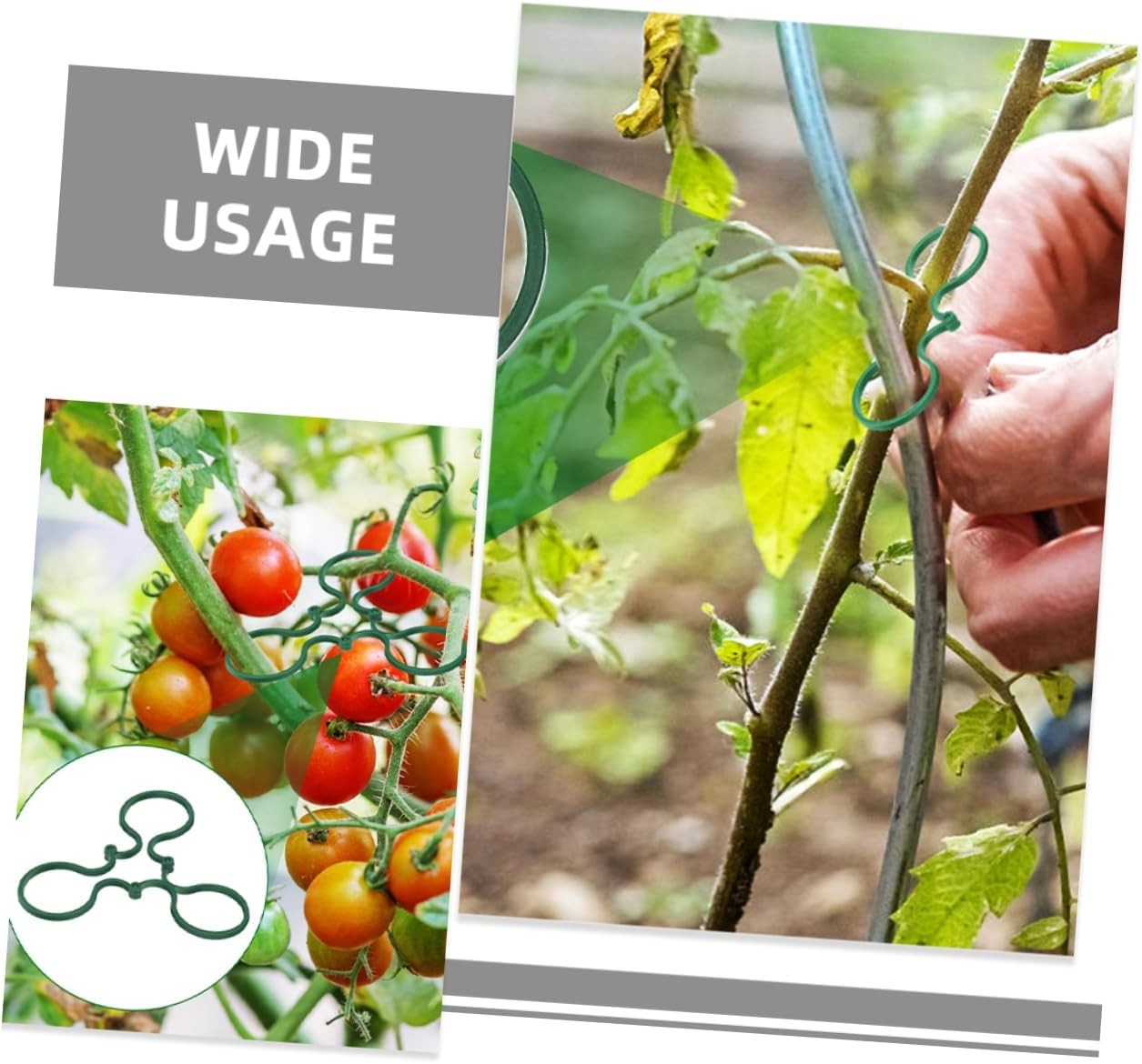 BCOATH 150Pcs Gardening Plant Clip Vine Support Bonsai Plastic Clips for Indoor Plants Outdoor Garden Secure Stem Holder image number 1