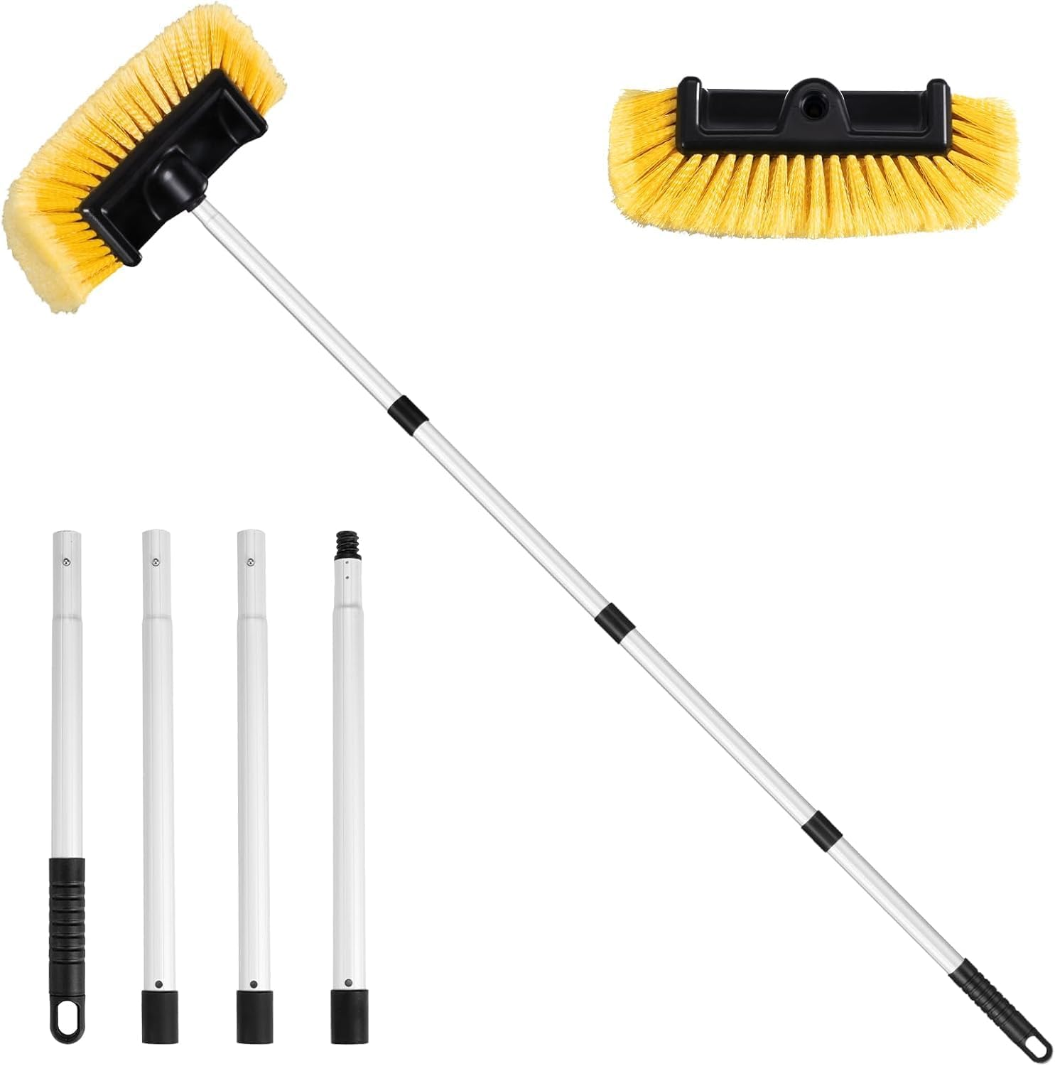 Car Wash Brush with Telescopic Handle, 52-157 Cm, Soft Bristle, No-Scratch for Cars, Trucks, Boats image number 3