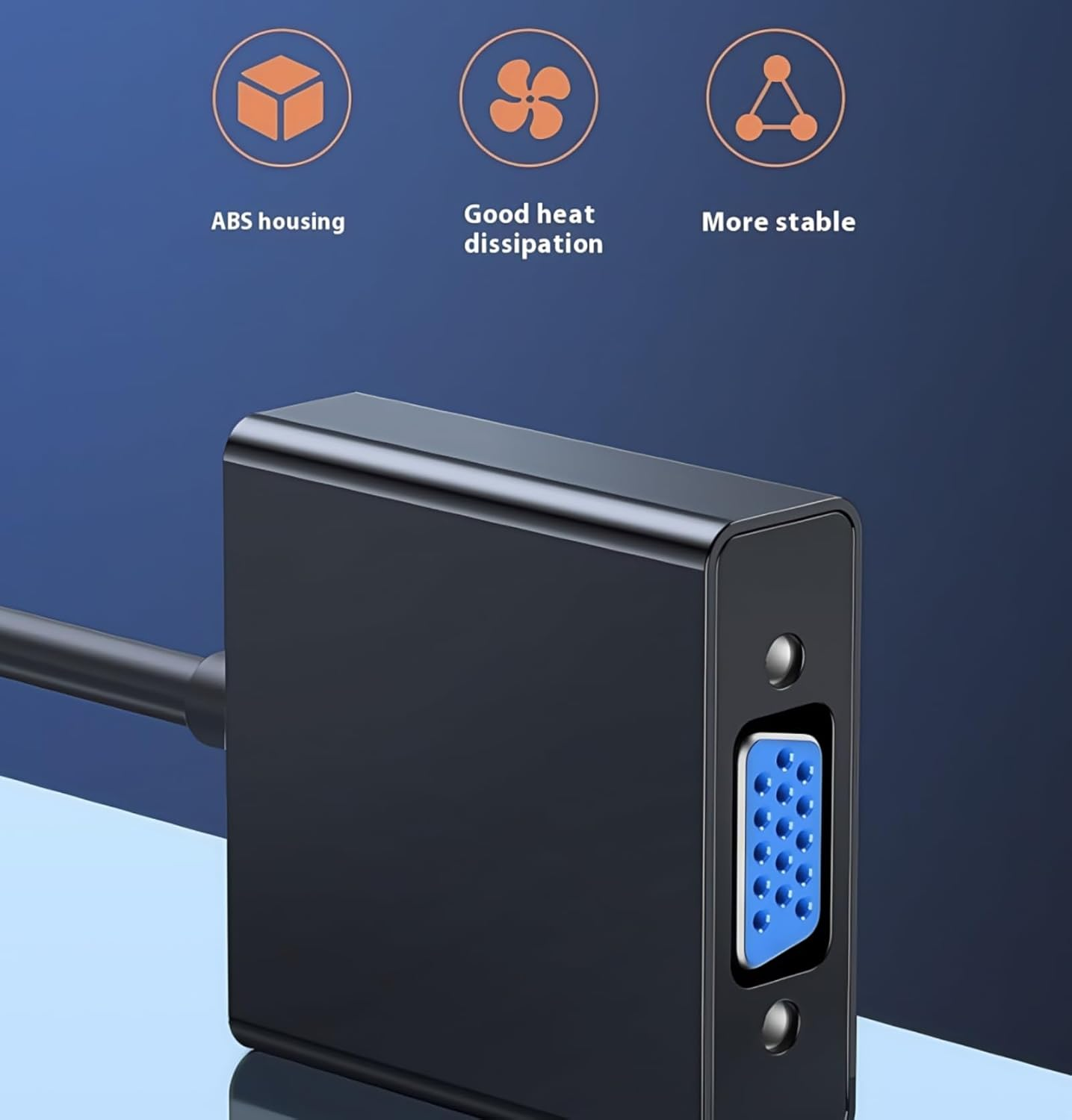 OUGCYG HDMI to VGA, Gold-Plated Adapter (Male to Female) for Computer, Desktop, Laptop, PC, Monitor, Projector, HDTV, Chromebook, Raspberry Pi, Roku, Xbox and More (5 Pack, Black) image number 3