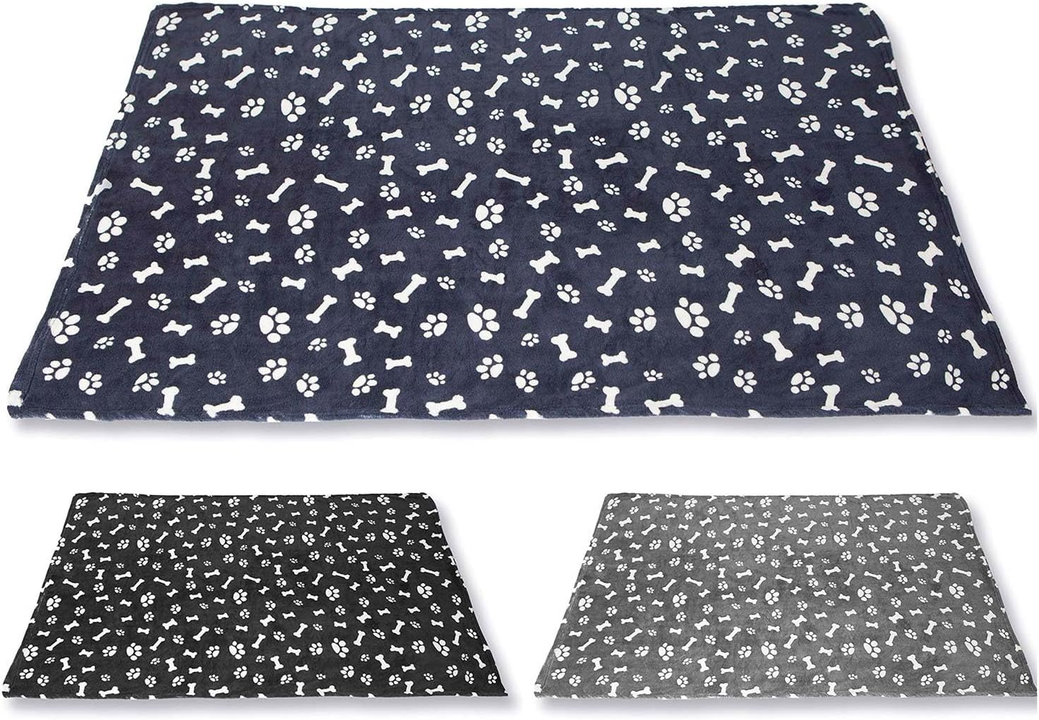Crufts - Three Pack Medium Dog Blanket. Dog Fleece. Cat Beds. Pet Blankets for Dogs. Dog Accessories. Fleece Washable Dog Beds. Reversible Pet Towel. Official Crufts License image number 1