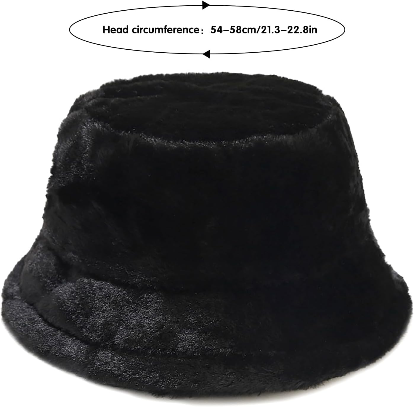 XYIYI Furry Bucket Hat Fluffy Winter Warmer Fisherman Cap for Women image number 6