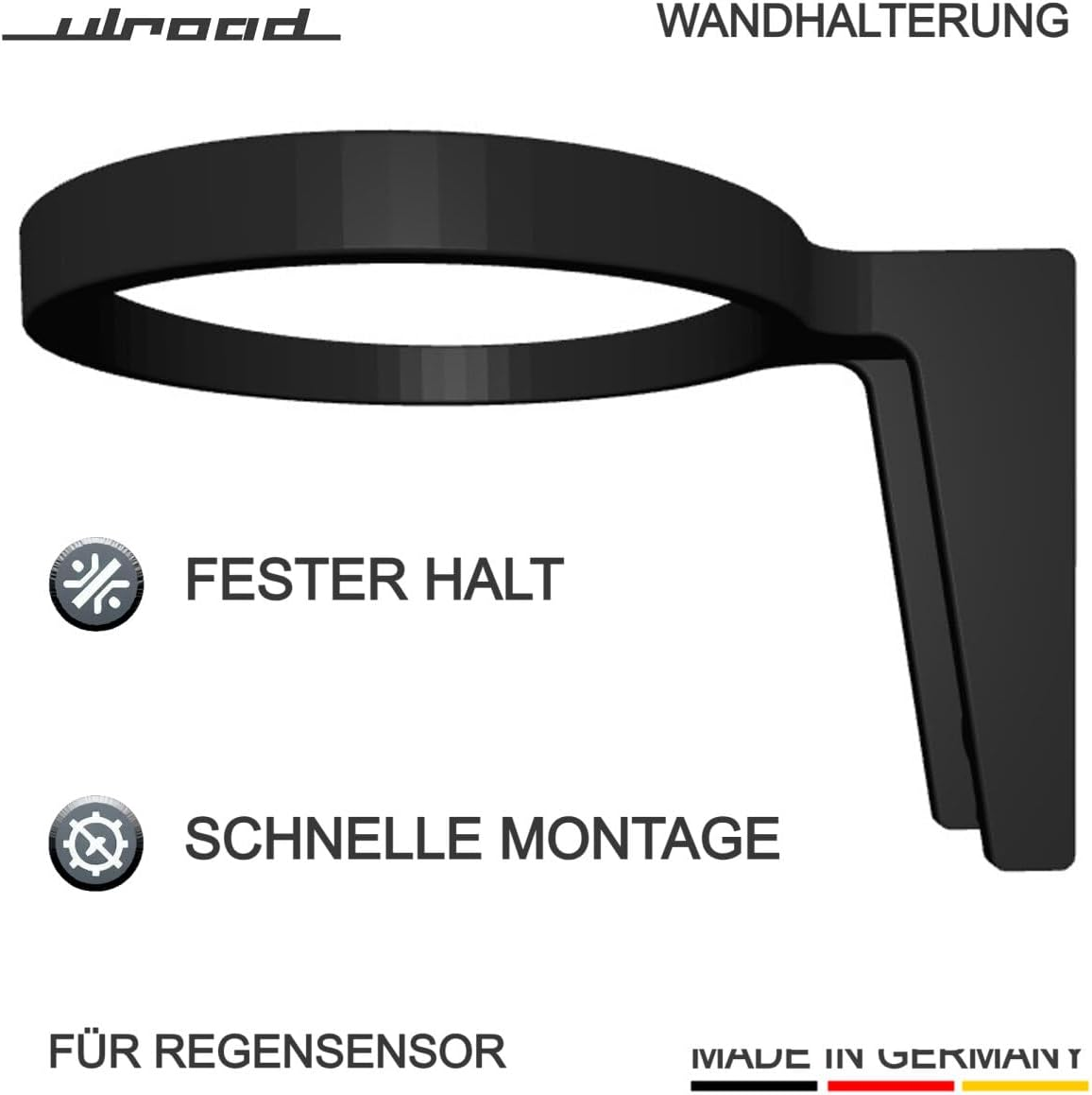 ULROAD Wall Mount for Netatmo Rain Gauge Wall Mount Rain Sensor Holder Black