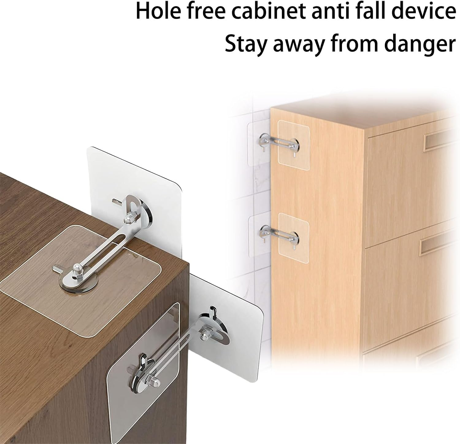 10-Pack Baby Proofing Kit，Heavy-Duty Furniture Anchors ，Used in Home Baby Proofing to Protect Babies and Pets from Falling Furniture image number 3