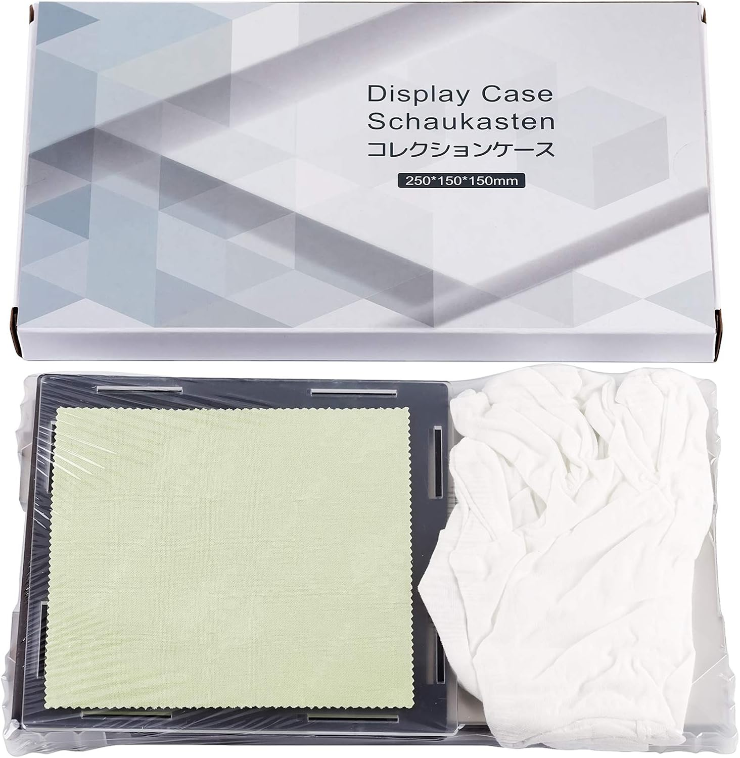 CECOLIC Acrylic Display Case Clear Display Box with Mirror Countertop Cube for Collectibles, Action Figures, Miniature Figurines Dustproof Protection Storage & Organizing (Black, 5.9X5.9X9.8In) image number 5