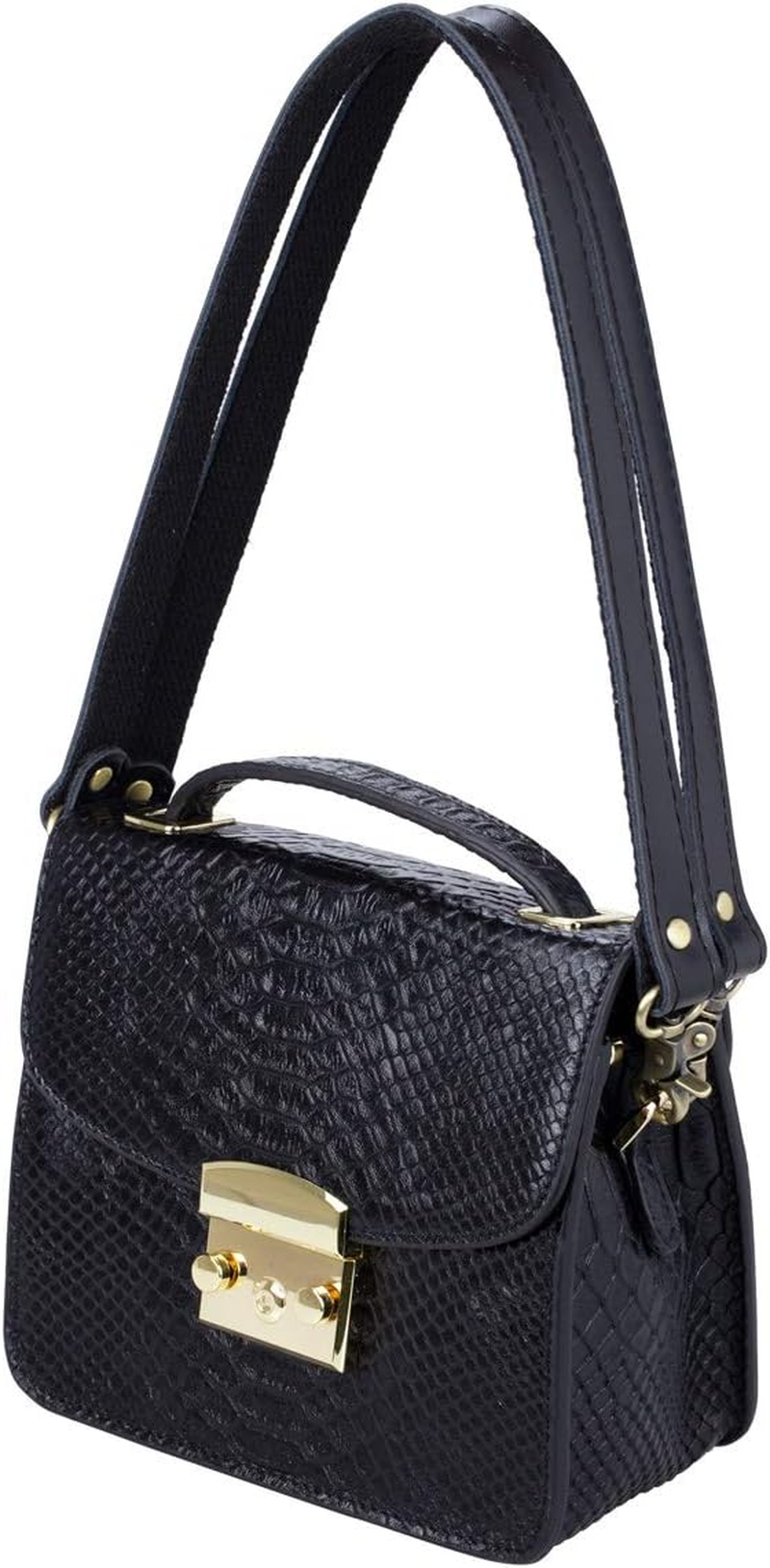 A ALLZEDREAM Genuine Leather Purse Strap Sewing Canvas Replacement Handbag Shoulder Bag 2 Pcs, Black, Medium, Antique