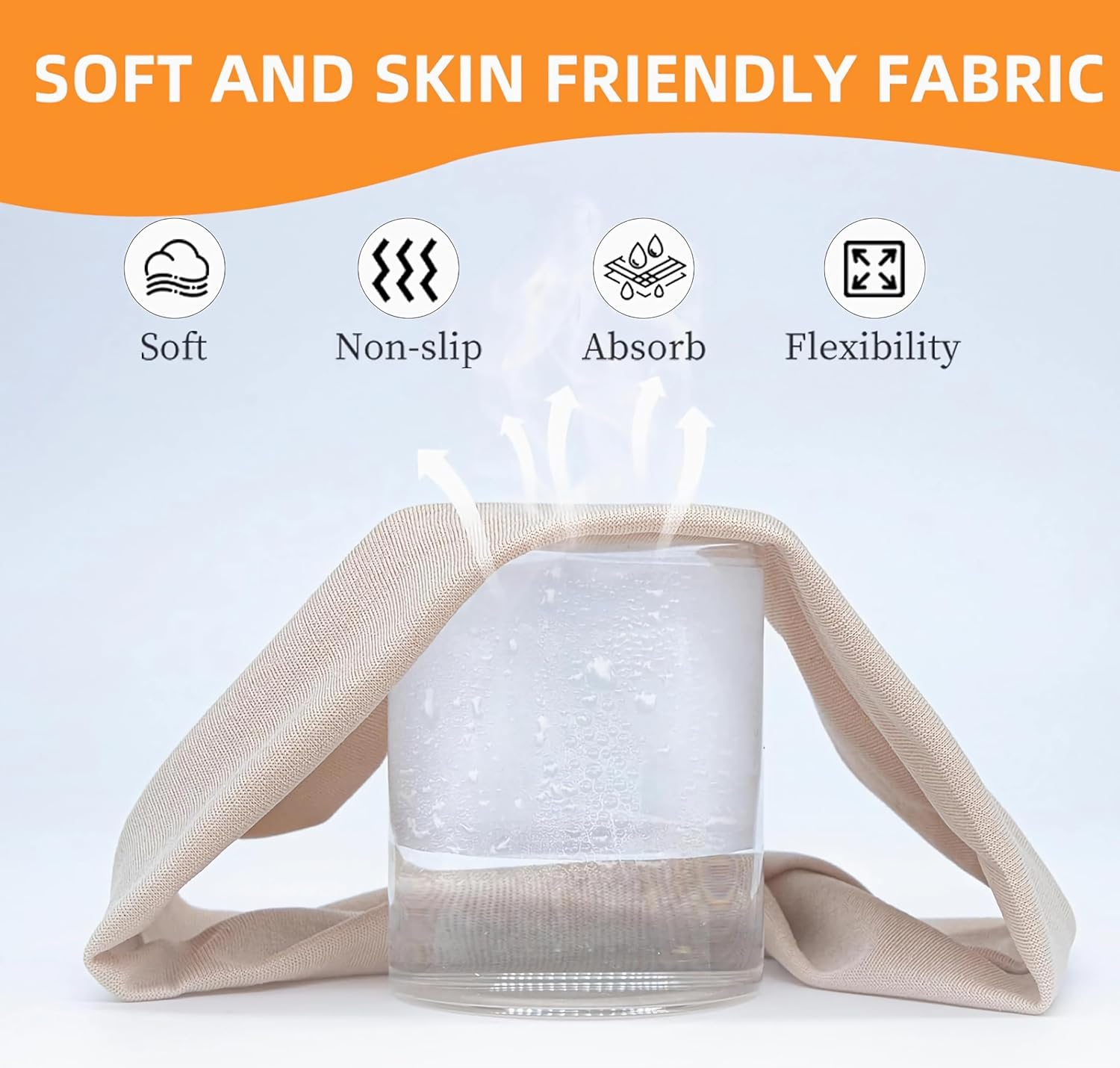 8 PCS Sports Elastic Hairband,Soft Cotton Elastic Hair Band That Non Slip Headband Doesn'T Tighten the Head,Fashionable Anti-Slip Hair Band,Suitable for Running,Outdoor Sports,Makeup,Yoga,Workout - A image number 4