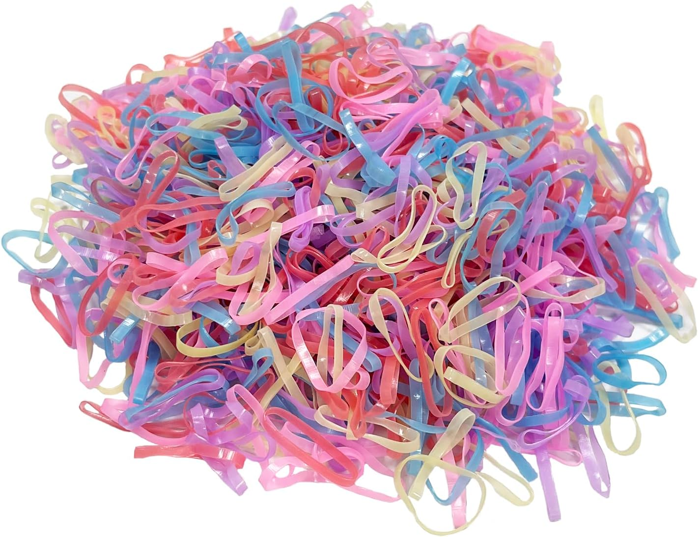 Haobase 1000Pcs Black Elastic Hair Bands Rubber Hair Ties for Girls