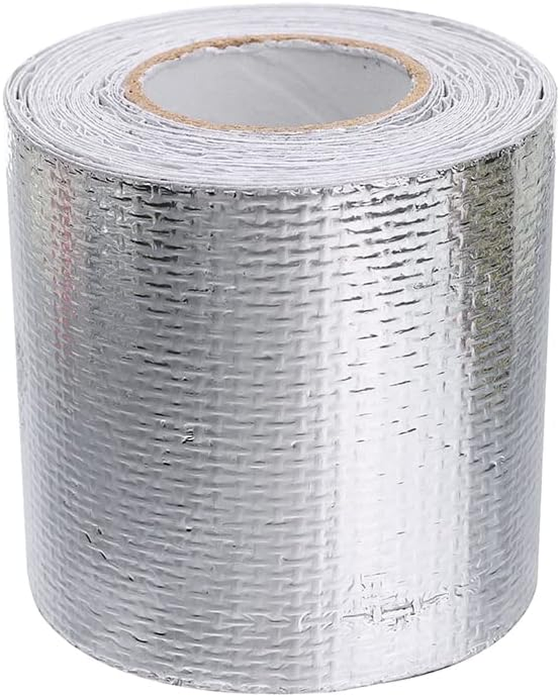 2Pcs 5M Exhaust Heat Tape Manifold Downpipe High Temperature Bandage Tape Silver Adhesive Tape