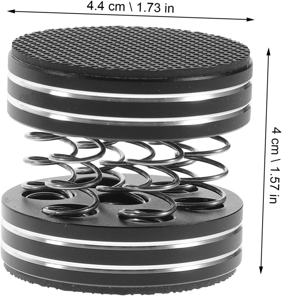 POPETPOP 4Pcs Speaker Isolation Feet Pads for Hifi Audio Equipment Subwoofer Stand Vibration Damper Black Spring Shock Absorber Suitable for Home Audio Systems image number 1