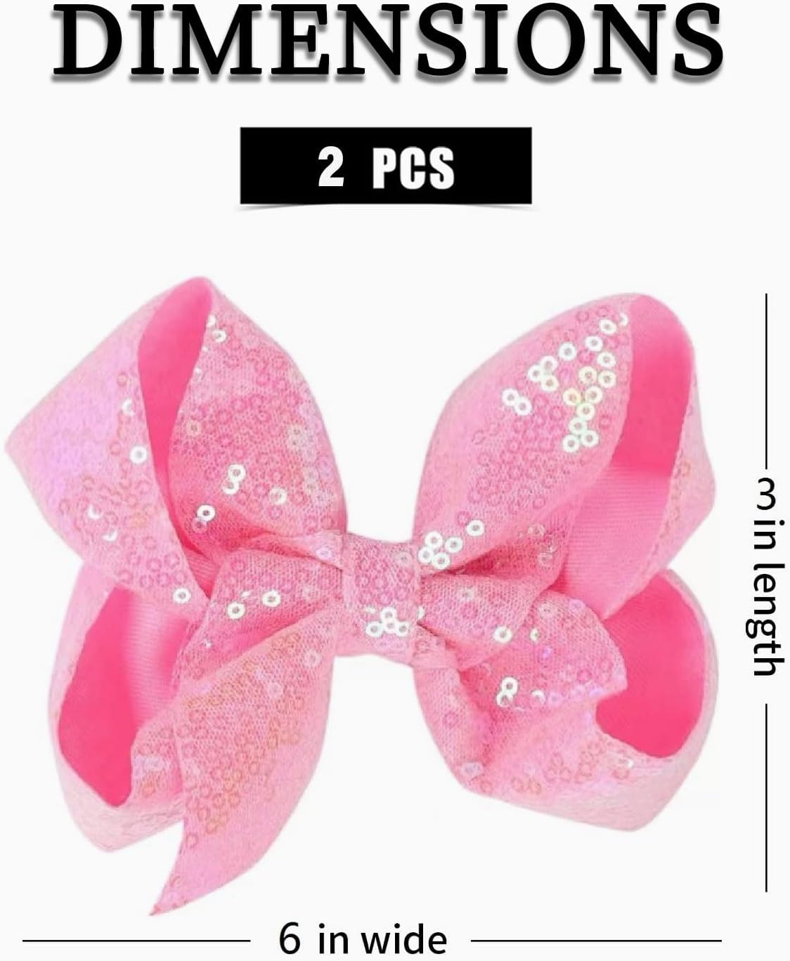 IPNSDON 2 X Pink Bow Hair Clips, Bow Hair Clips, Bow Hair Clips, Bow Hair Clips, Elegant Girls Hair Accessories for Girls (Pink, Red) image number 1