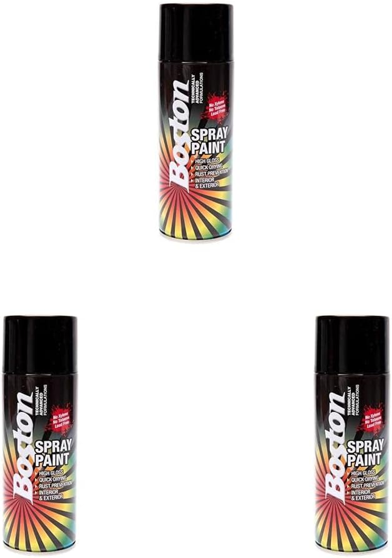 Boston Spray Paint 250 G, Gloss Black