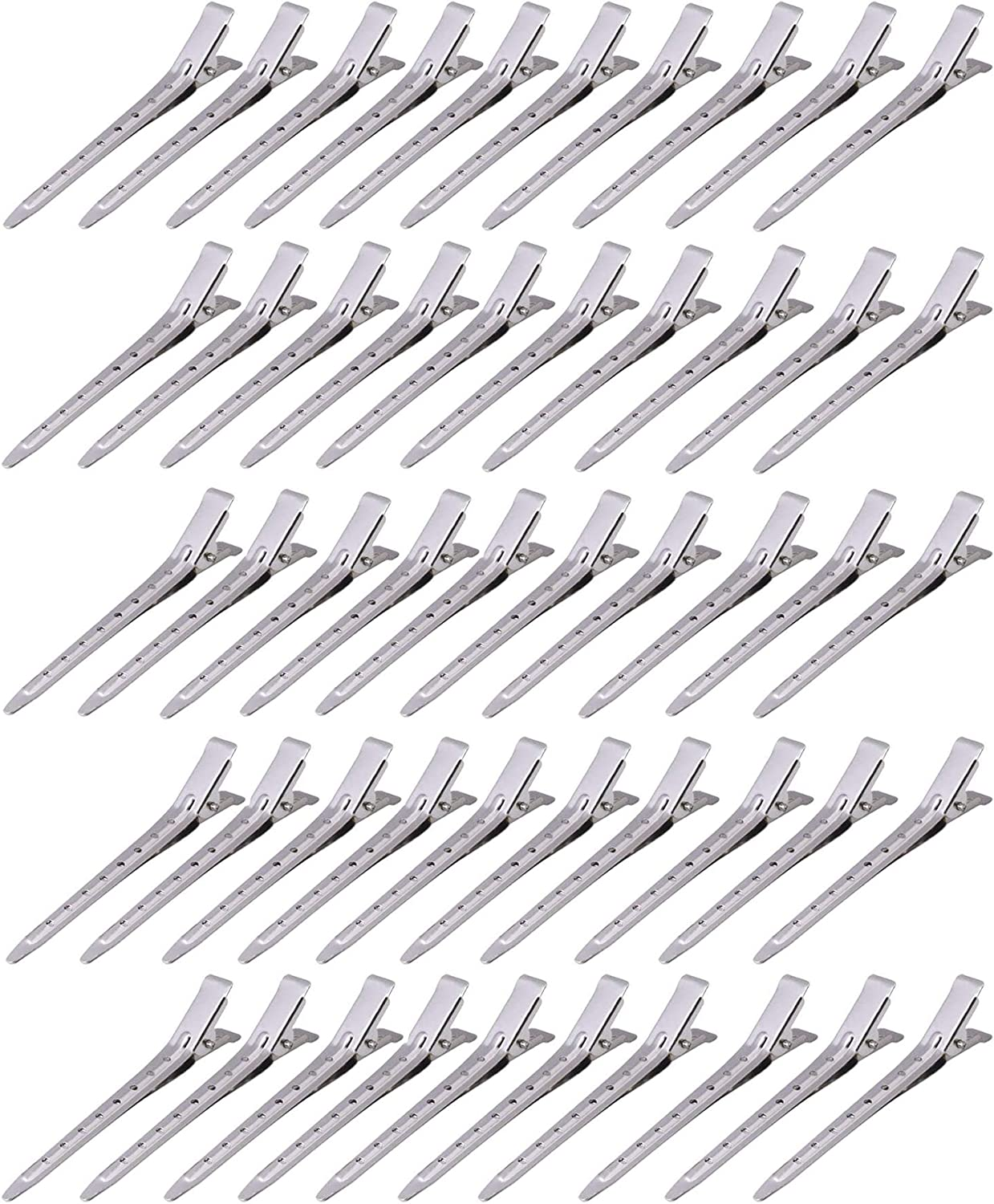 50 Pieces Duck Bill Clips, Betterjonny Metal Hair Clips 3.54 Inch Silver Sectioning Hair Clips Hairpins Alligator Hair Clips for Hair Styling Hair Coloring image number 3