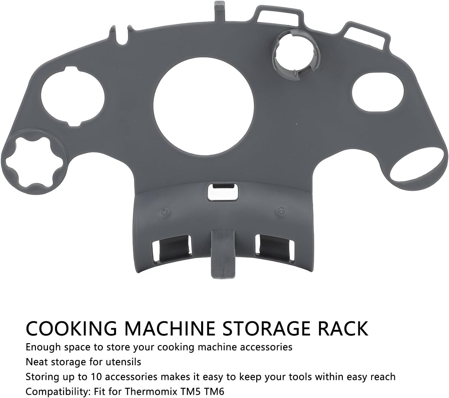 Cooking Machine Storage Rack Fits for Thermomix TM5 TM6, Suitable for up to 10 Accessories, Ample Space Neat Utensil Storage Easy Installation Lightweight Compact, Durable Reliable image number 6