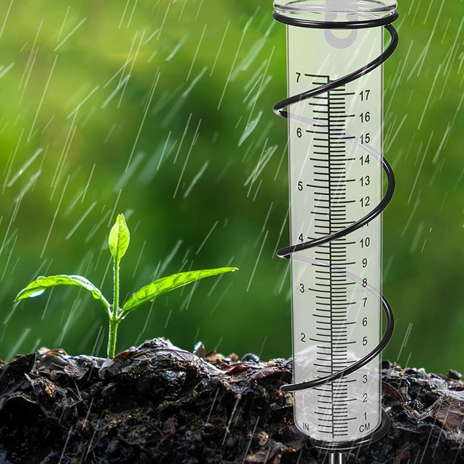 Angoily 3Pcs Freezeproof Rain Gauge Clear Scale with Large Numbers Crack-Resistant Plastic Water Tubes for Garden Lawn Outdoor Use image number 6