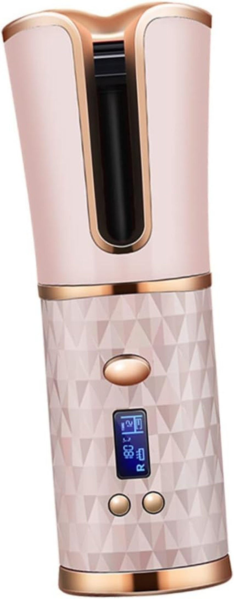 PENIKOKO Automatic Cordless Hair Curler with Temperature Portable Usb Rechargeable Curling Iron for Effortless Styling Suitable for All Hair Types Pink image number 2