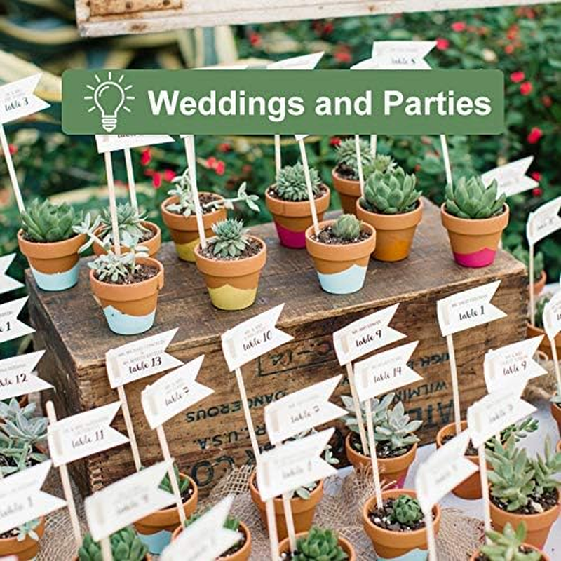 32Pcs Small Mini 2" Terracotta Pot Clay Ceramic Pottery Planter, Cactus Flower Nursery Terra Cotta Pots, with Drainage Hole, for Indoor/Outdoor Succulent Plants, Crafts, Wedding Favor image number 1