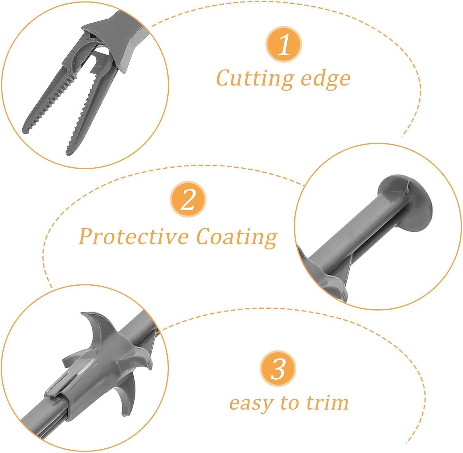 FOMIYES 3Pcs Curved Plastic Tweezers for Aquatic Plants Ergonomic Fish Tank Plant Tongs with Sharp Blades for Trimming Low-Growing Carpets for Professional Aquarists image number 3