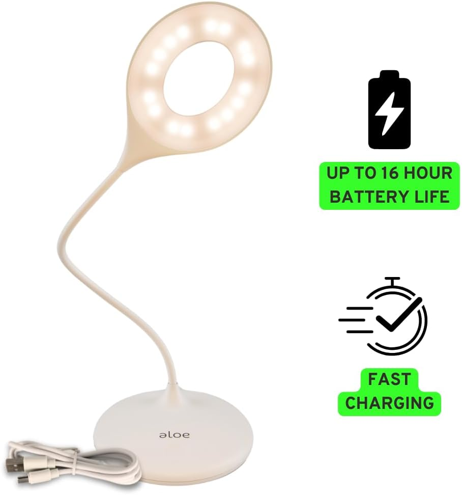 Green Light Therapy for Relieving Migraines, Anxiety and Insomnia - 16" Wireless Desk Lamp, Dual White & 520Nm LED with Adjustable Brightness | USB Rechargeable & Portable image number 4