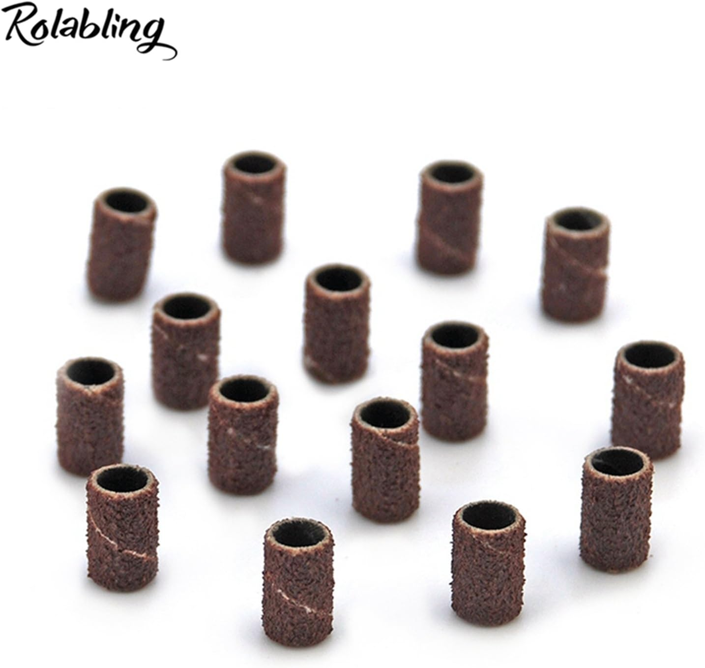 Rolabling 150 PCS Nail Sanding Bands 80" 120" 180" Grits File for Electric Nail Drill Manicure Tools (Set)