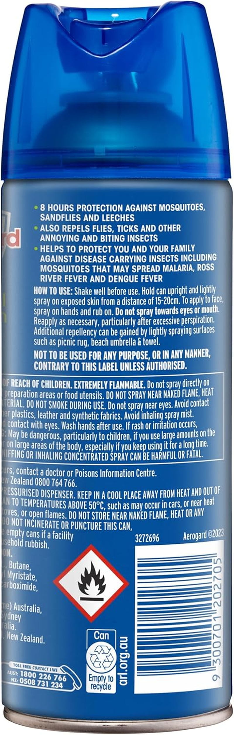 Aerogard Tropical Strength Insect Repellent Aerosol Spray, 300G image number 4