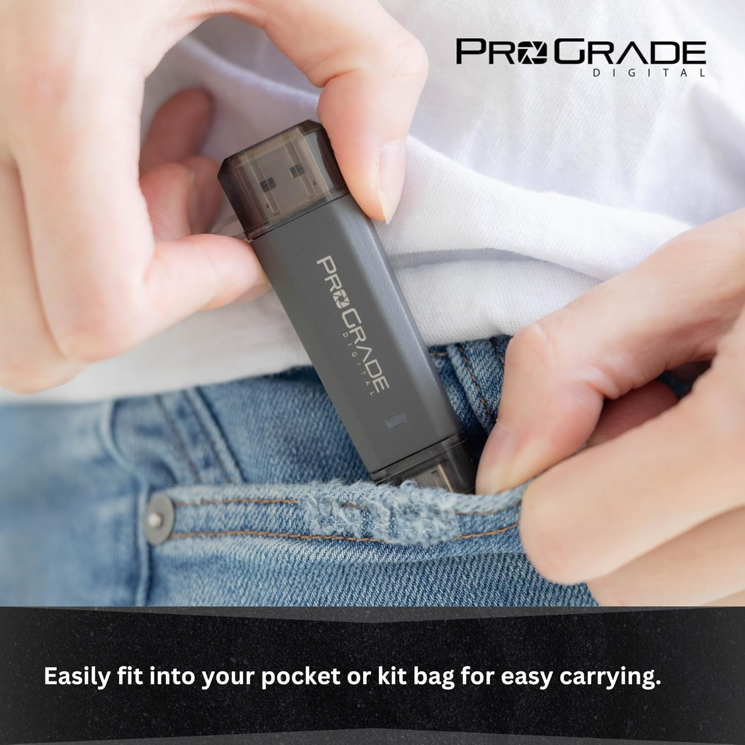 2TB Ultra-Portable SSD, USB-C and USB-A 3.2 Gen 2, Read and Write 1000Mb/S by Prograde Digital (PG30) image number 1