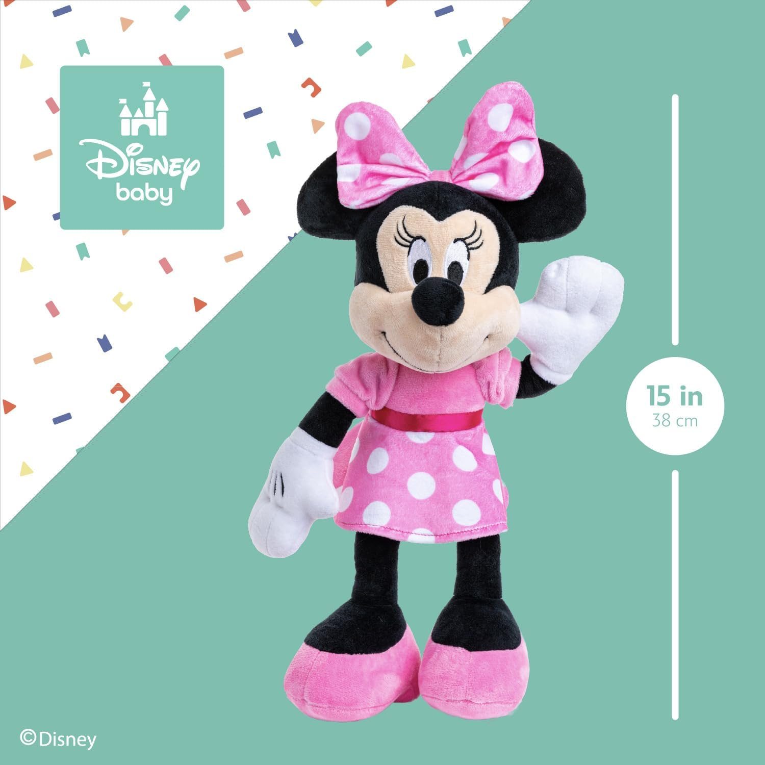 KIDS PREFERRED 2018 Disney Minnie Mouse Pink Dress 15.5" Plush with Hangtag image number 6