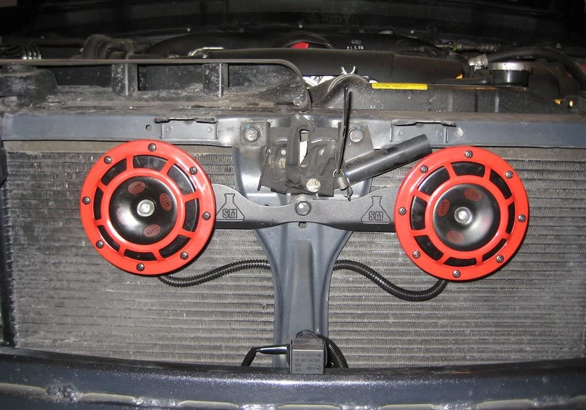 Ijdmtoy (1 12V Horn Wiring Harness Relay Kit Compatible with Car Truck Grille Mount Blast Tone Horns (Actual Horn Not Included) image number 1