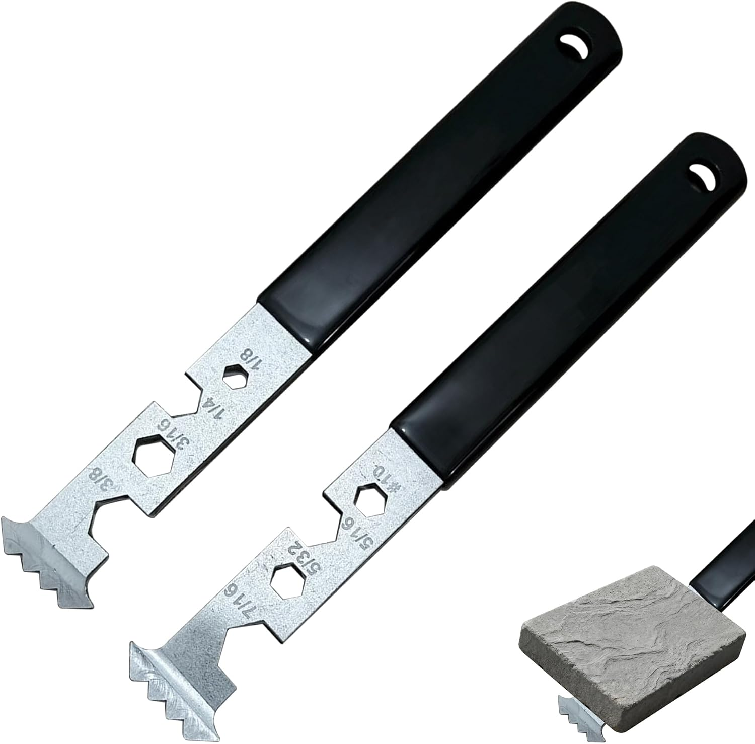 2Pcs Paving Brick Removal Tools, Sidewalk Brick & Stone Remover with Double Hooks, Ideal for Driveway, Patio, Yard, Deck, Lawn Tile Replacement image number 1