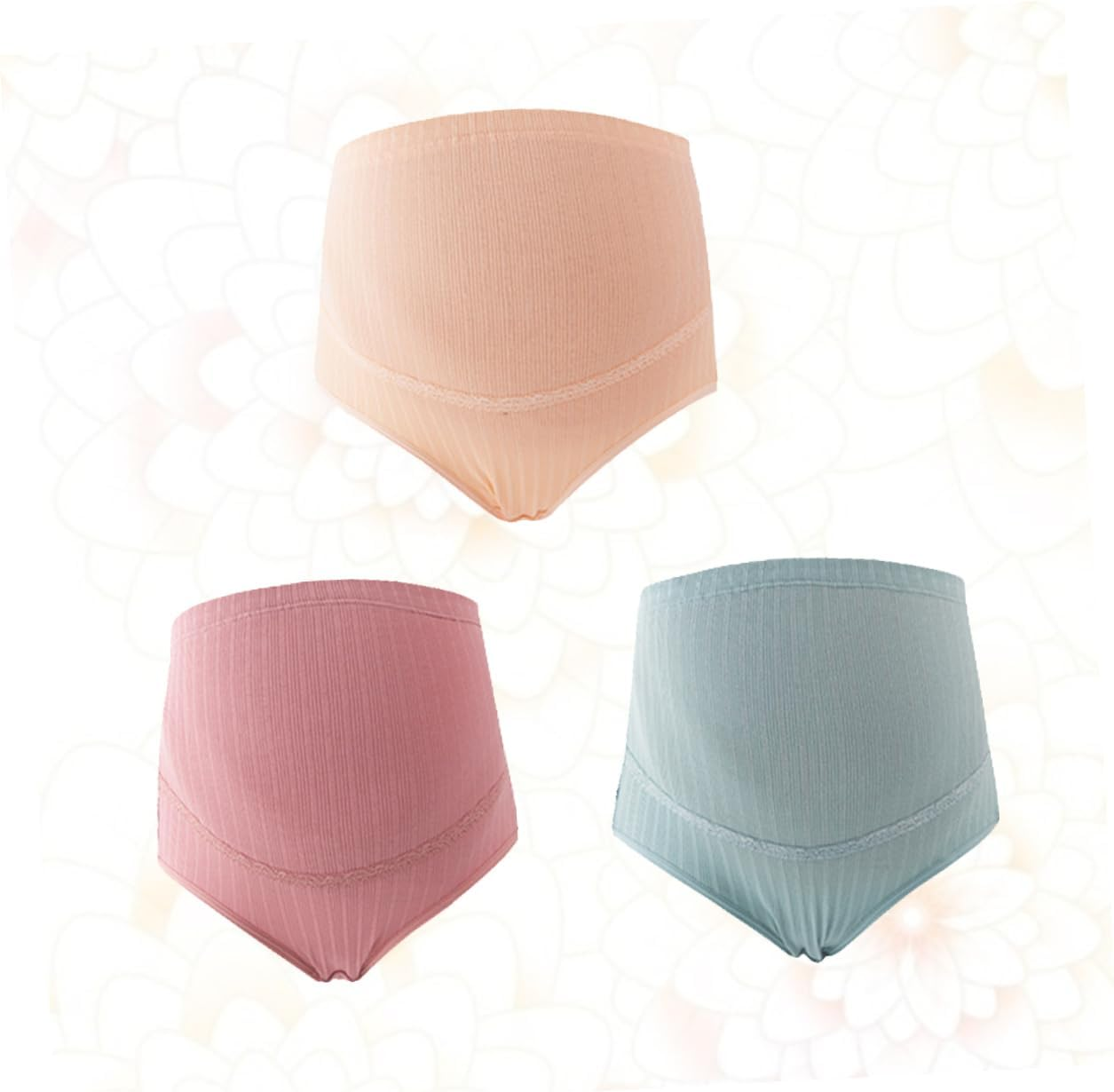 Holibanna 3Pcs High Waist Maternity Panties Cotton Belly Band Postpartum Women Underwear for Pregnant image number 1