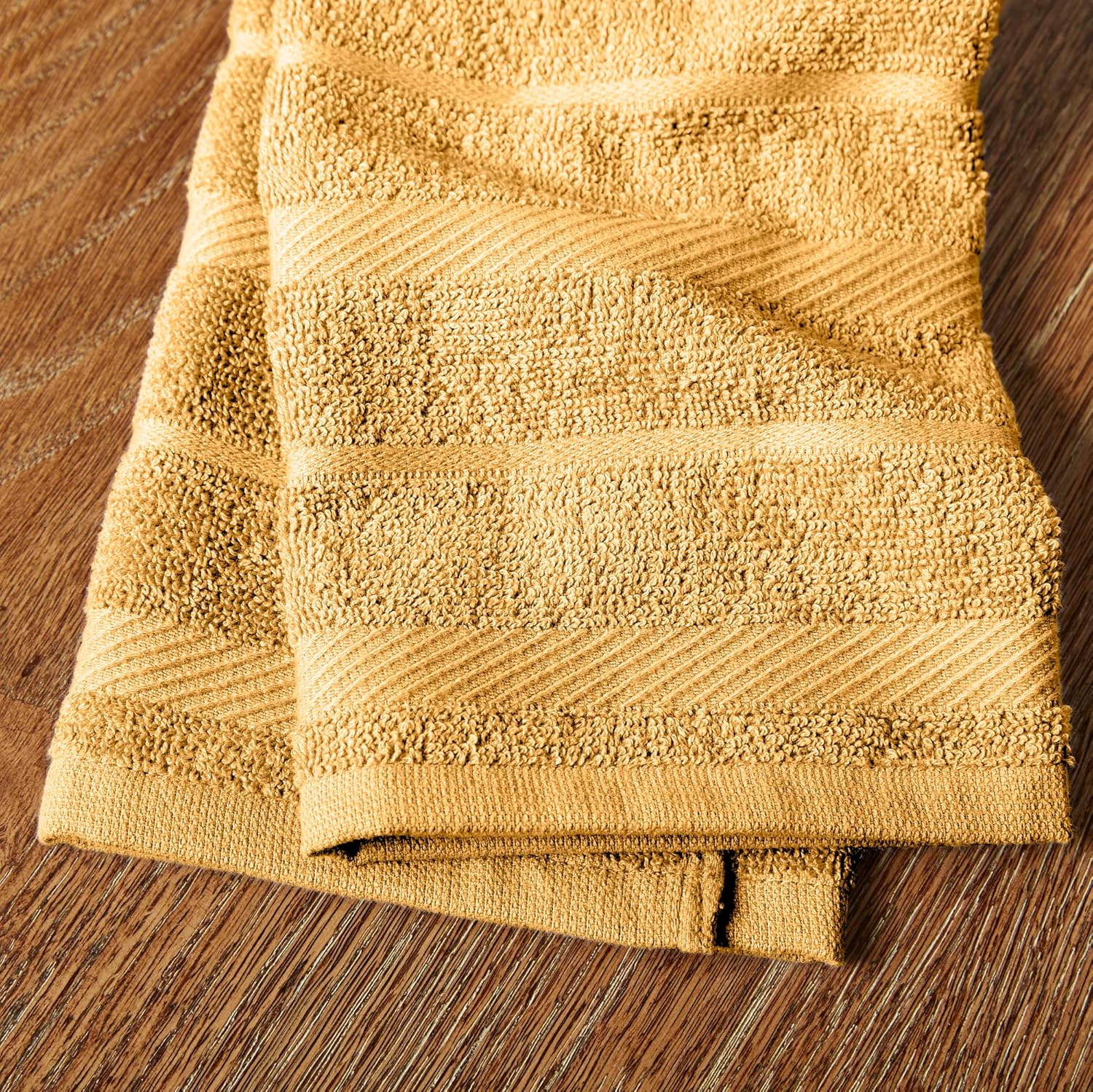 Kitchenaid Albany Kitchen Towel 4-Pack Set, Orange Sorbet Yellow/White, 16"X26" - Blue Velvet image number 6