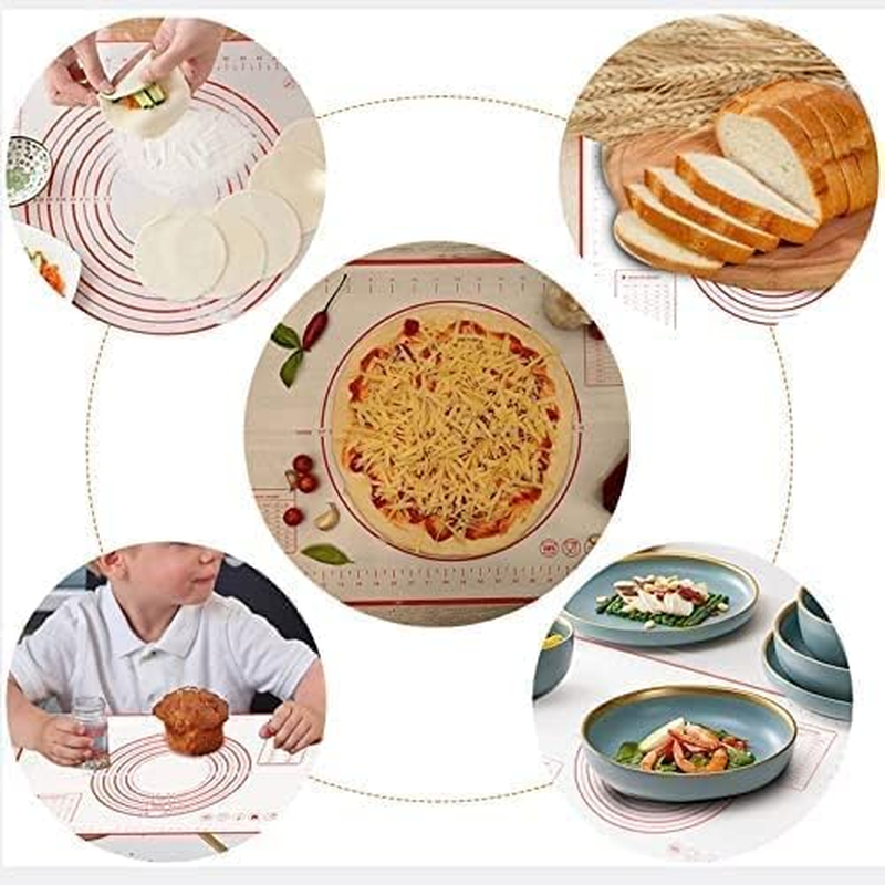 Baking MAT | Pastry | Fondant | Cake Tray | Pie Crust | Oven Liner | Rolling Dough | Bakeware Paper | Non-Stick Counter Top | Re-Useable Pizza Sheet | Food Grade Silicone | MAT image number 3
