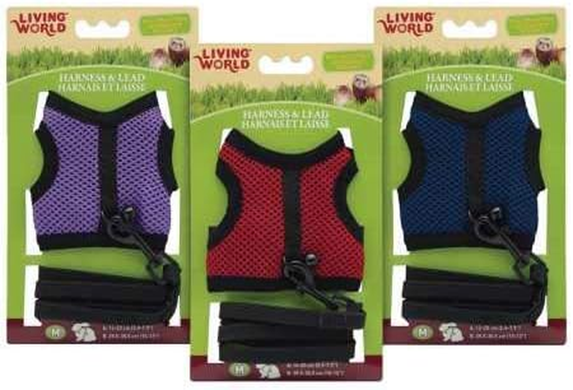 Living World Small Animal Fabric Harness and Lead Set 3 Pack, 3 Count