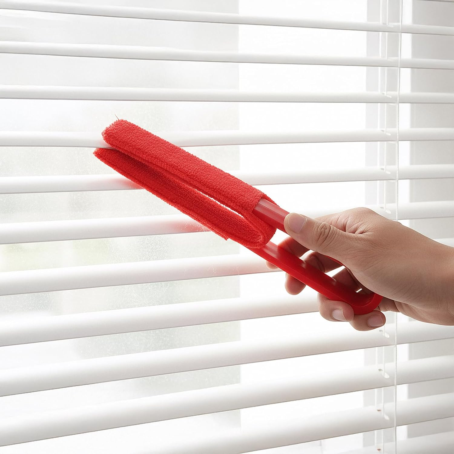 Elevatetech Blinds Cleaning Brush Set, 4 Pieces Blind Cleaner with 4 Microfibre Sleeves, Cleaning Brush for Louvre Blinds, Ventilation Slots of Air Conditioners, Fans, Car Ventilation Slots