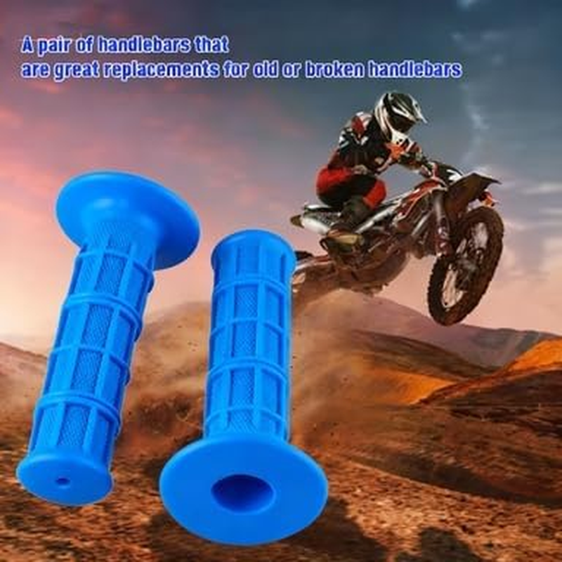 'Klanata Silicone Motorcycle Grips, 22Mm 7/8'' Scooter Grips Handlebar Hand Grips with 4 Colors Dirt Bike Grips for Most Motorcycle, Dirt Bike, Pit Bike Handlebar, 1 Pair' - Red image number 2