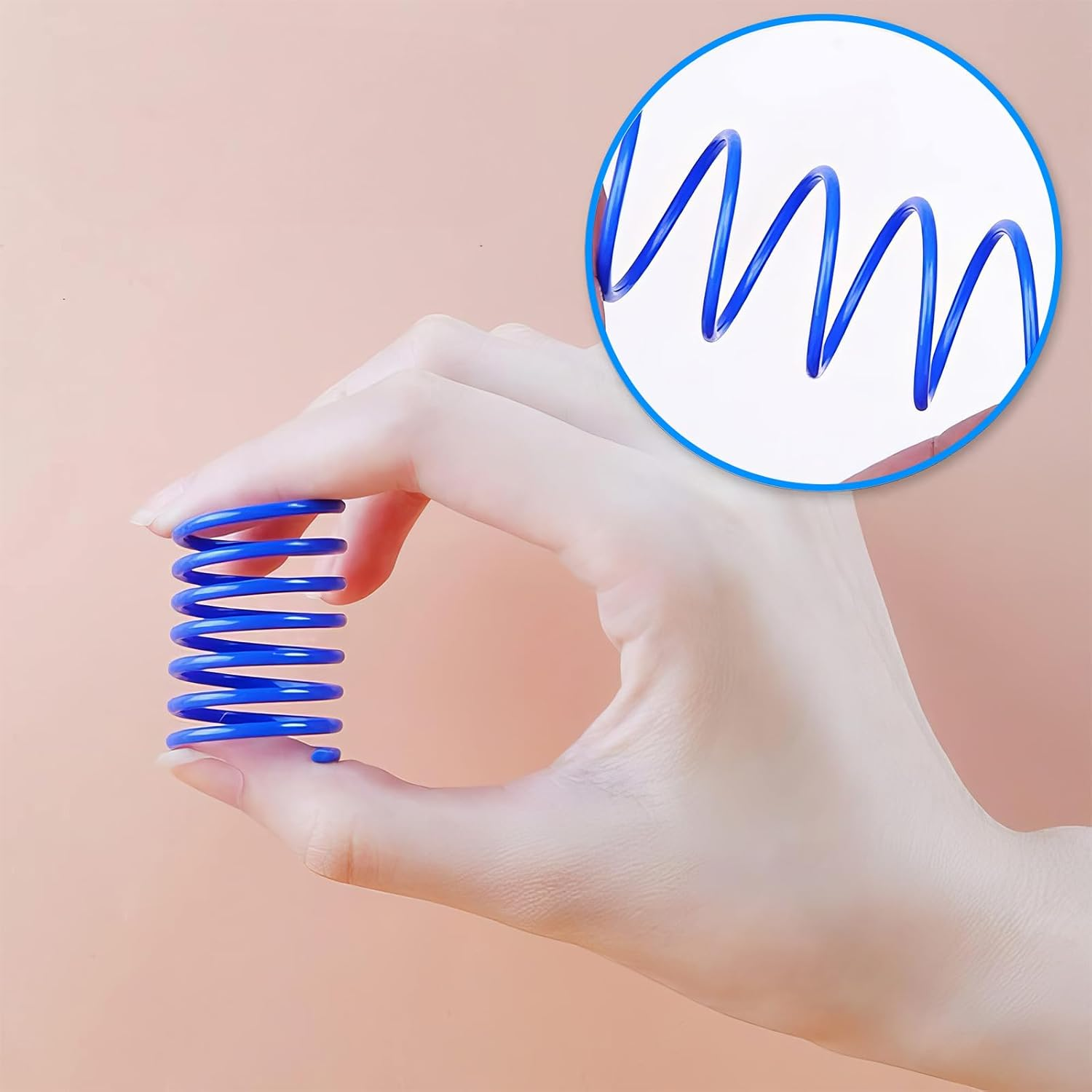 RTRTGS Pack of 16 Cat Spring Toys, Plastic Spiral Springs, Spiral Cat Toy, Toy Spiral Springs, Novelty Pet Toy, Colourful Spiral Springs, Spring Spiral for Cats image number 1