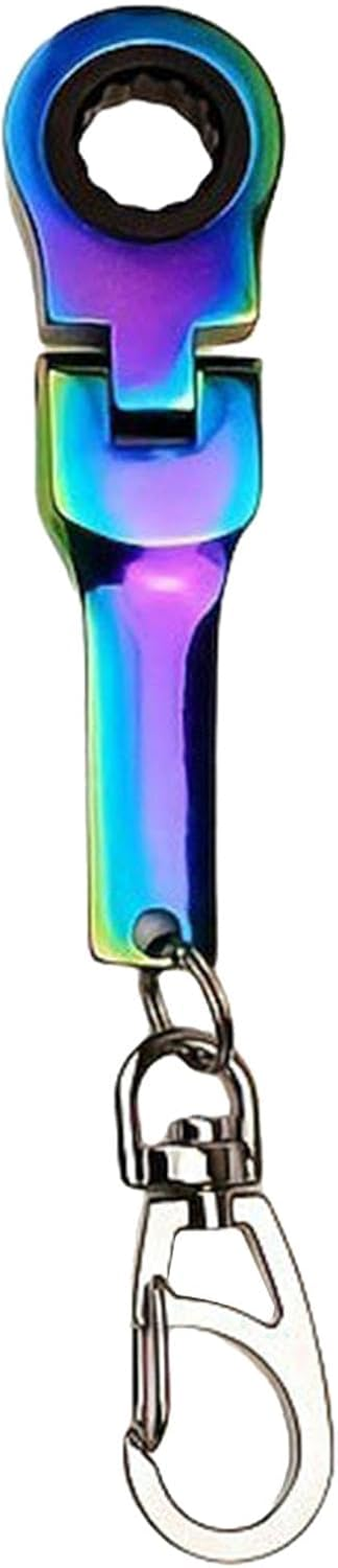 Ratchet Wrench Key Ring | Portable Key Ring with Engraving Wrench Flex | Wrench Key Ring Socket Wrench Mechanic Workshop Accessory