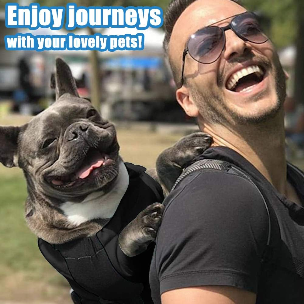 Woolala Dog Backpack Carrier Rucksack Puppy Head Out Front Pack with Waterproof Lining, Small Pet Travel Bag for Hiking Walking Bike