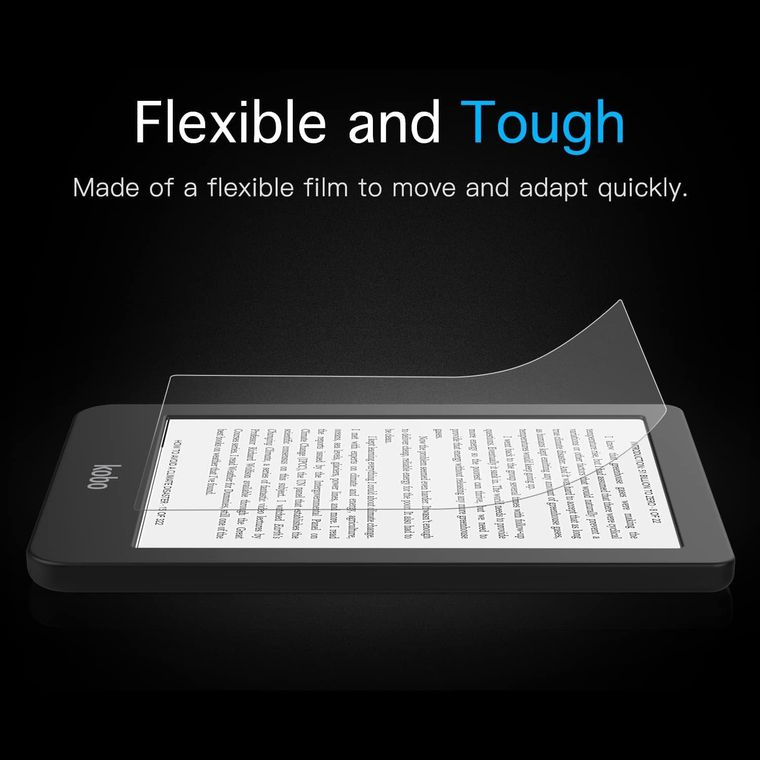 【2 Pack】T Tersely Screen Protector for Kobo Clara Colour/Clara BW, Premium Anti-Glare (Matte) PET Protective Film, Full-Coverage, Easy to Install image number 2