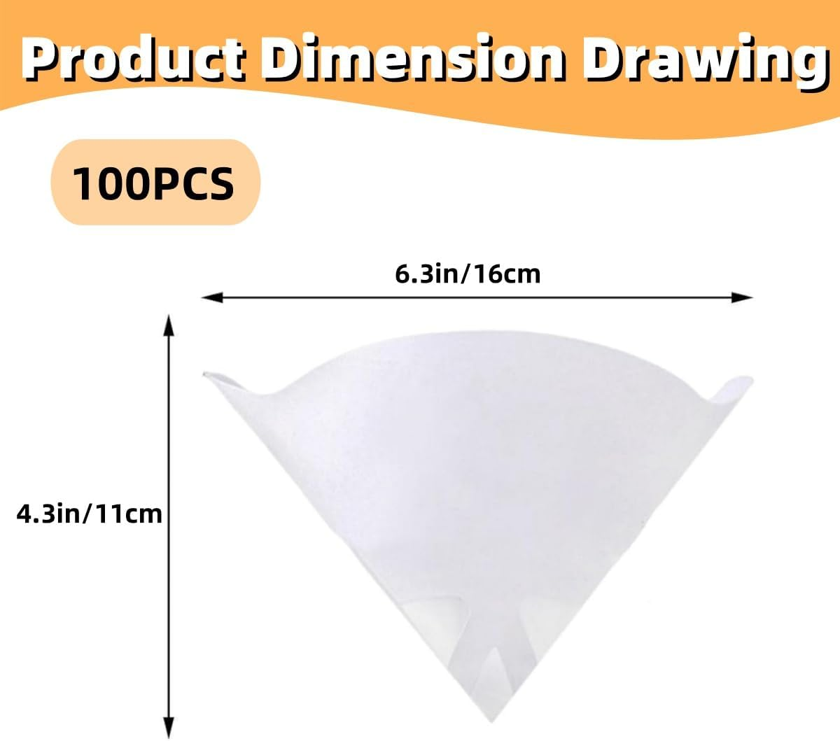 100 PCS Paint Paper Strainers Paint Filter with Fine Nylon Mesh for Automotive,Ywbfove Paint Filter Strainer Replacement for Art Painting,Spray Guns, Arts & Crafts White,Paint Funnel image number 1