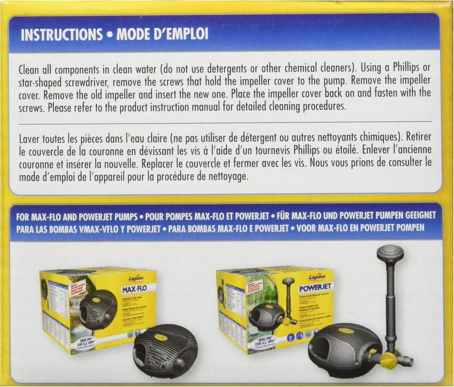 Laguna Impeller Assembly for Powerjet 900 Pump, the Max Flo 900 Pump, Water Garden Original 2000 Pond Pump and the Powerjet Original 2000 Pump