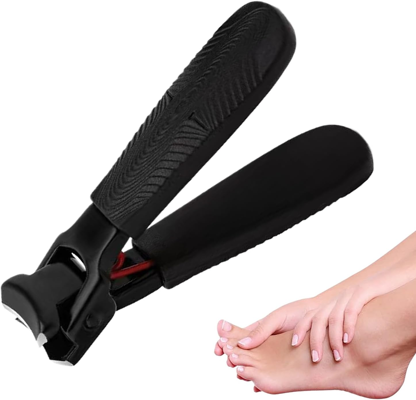 Qkbuza Large Toenail Clippers | Wide Jaw Opening Extra Large Toenail Clippers for Thick Nails | Stainless Steel Men Women Seniors Adults Toe Foot Nail Cutter Pedicure Travel Home